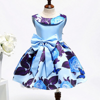 Fashion Children Baby Kids Sweet Cute Princess Sleeveless Pageant Vestido De Nina Flora Flower Girl Party Dresses T-003
