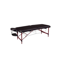 Wooden Portable Massage Table Package in Cream Upholstery, Walnut Legs