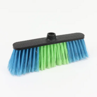 Floor Clean Plastic Broom with Rubber