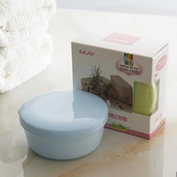 Hot Sale Travel Round Cute Double Layer Plastic Sealed Soap Box