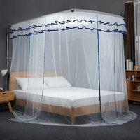 Three-Door Ins Mosquito Net Household Simple Princess Wind 1.5m1.8m Bed Court Floor Mosquito Net