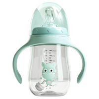Manufacturers Wholesale Baby Wide-Caliber Feeding Bottle, Children′s Water Cup, Straw Cup, Dual-Purpose Feeding Bottle, Plastic Anti-Fall and Anti-Choke Water C