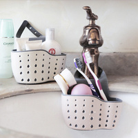 Soap Sponge Rack Kitchen Holder Suction Cup Sink Shelf Storage Drain Basket Adjustable Snap Sink Rack