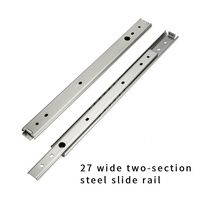 Light Style 200/250/300/350/400/450/500mm Two-Section Steel Drawer Slide Linear Rail
