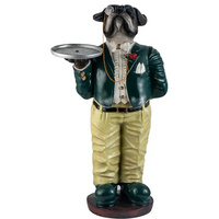 Bulldog Butler Statue