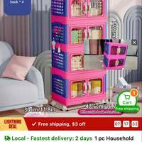 Pink storage on wheels 3 leyer