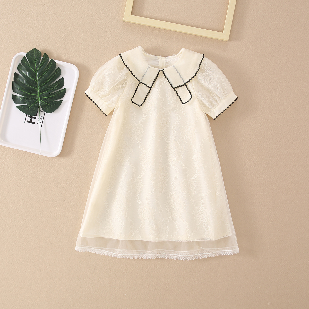 macy's cheap discount kids girls formal cute dresses for girls white A shape mesh dress