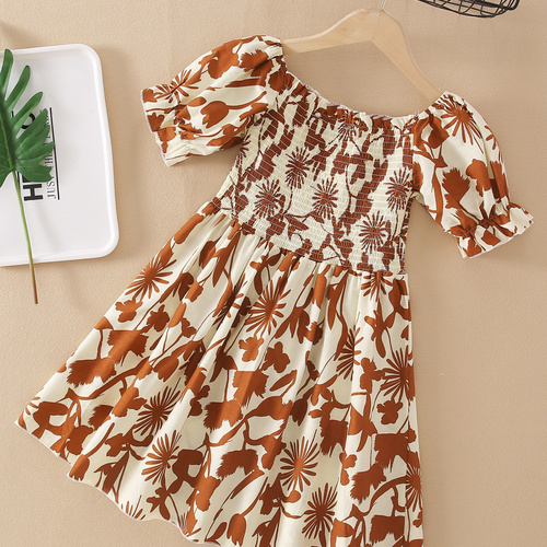 cheap flower beach dress old navy casual kids children holiday dress pattern wholesaler retailer