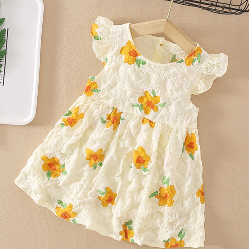 pretty Toddler girls dress up clothes kids cotton dresses formal cocktail / party wholesale