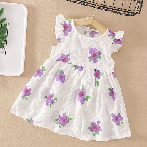 Europe justice clothes for Toddler girls kids cotton dresses pinterest clothes purple flower cute