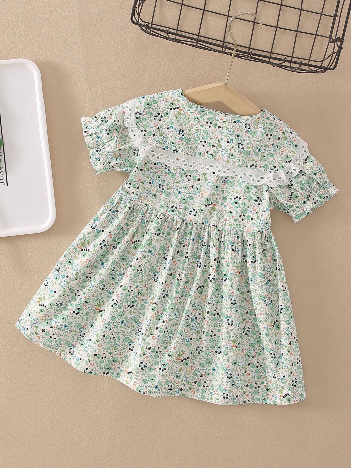 baby Toddler girls cotton dress uk patterns preppy kids dresses with button small MOQ