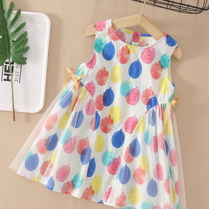 Australia baby girls handmade types of children's dresses balloon pattern sleeveless wholesale