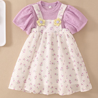 fake two-piece cute formal girls forever 21 easy to sew children's striped dresses free sample