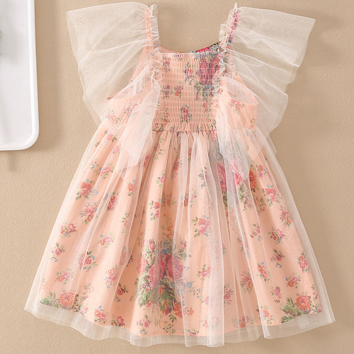 baby plum peony flower girls dresses sweet kids dresses butterfly shape wholesale retailer