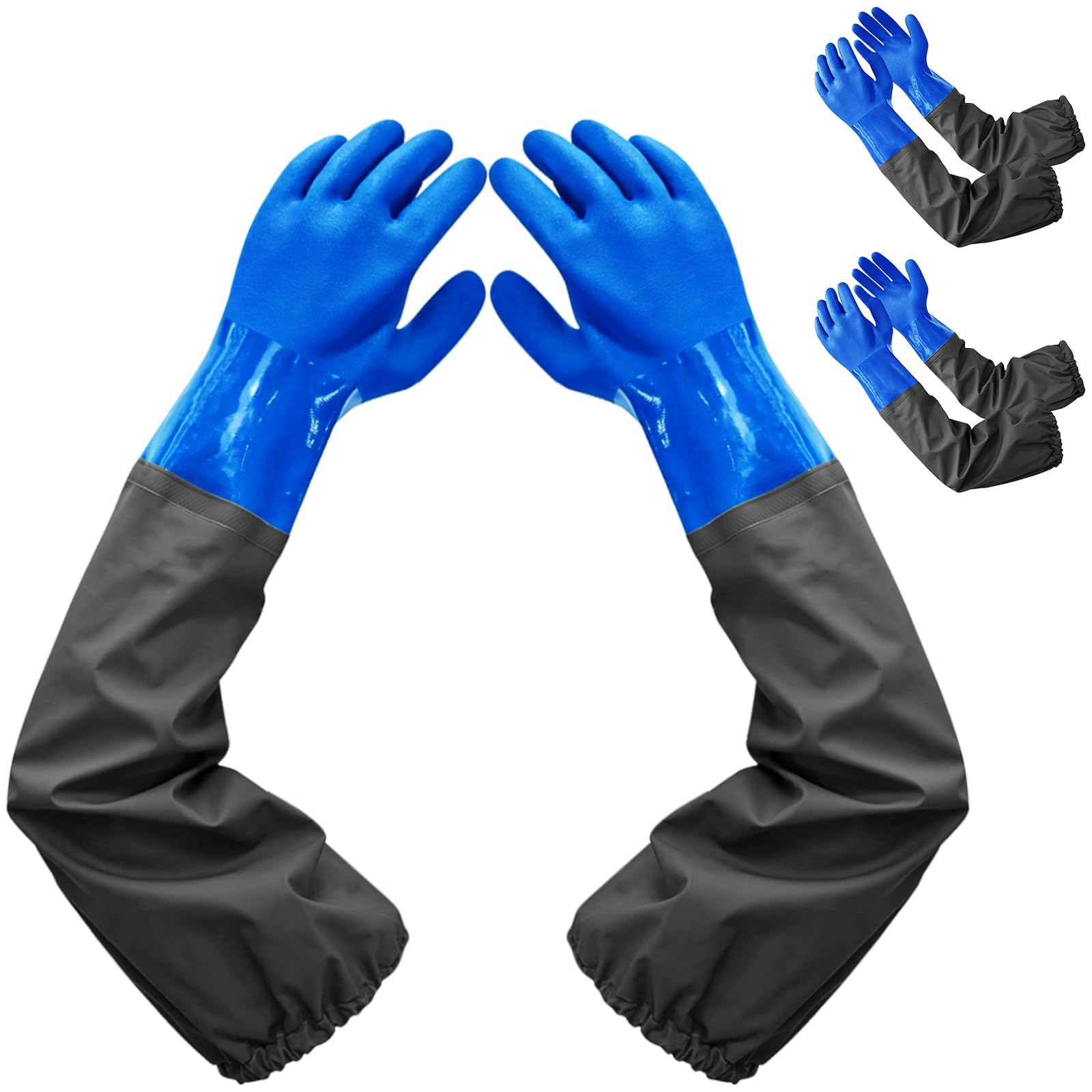 Chemical Resistant Nitrile Gloves Long Rubber Gloves Heavy Duty Long Gloves for Cleaning Supplier
