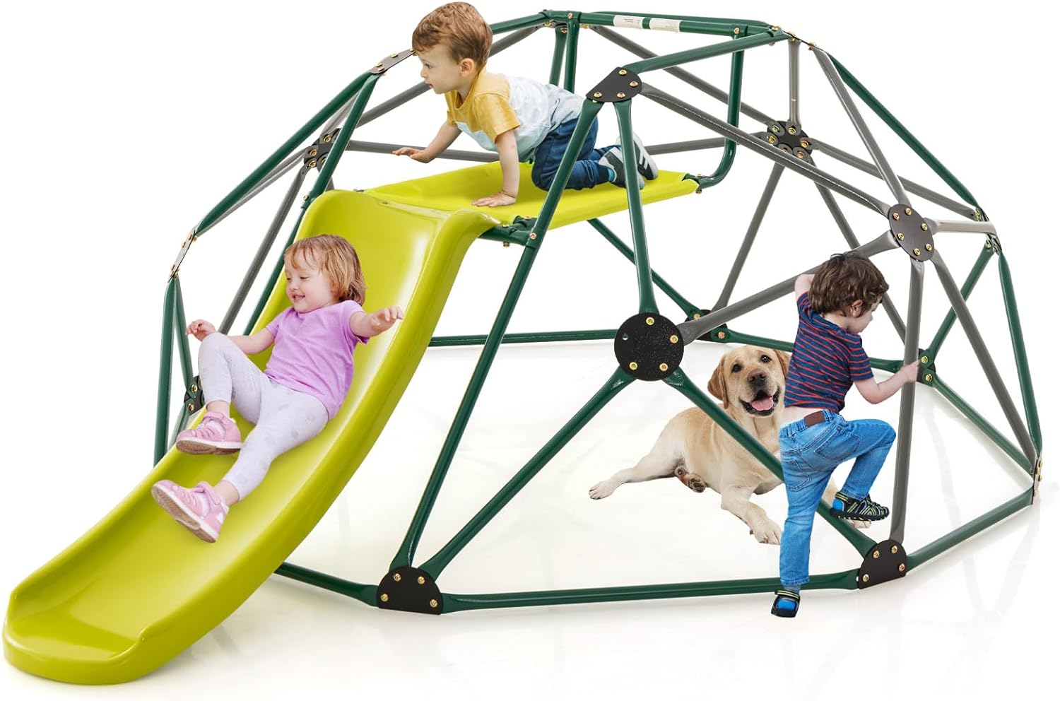 GYM kids playground climbing dome climber with slider