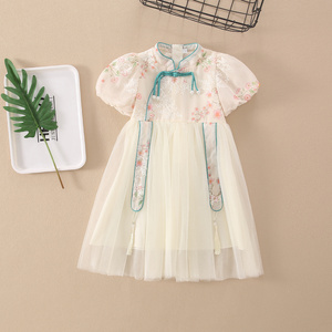 Light green mesh dresses Cheongsam qipao kids clothing stores near me high quality manufacturer