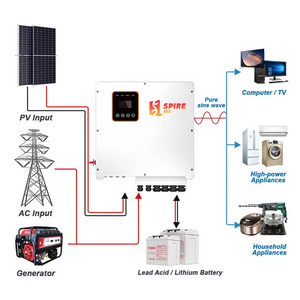 Home Solar System 10KW 12KW 15KW Solar Energy On/Off Grid Solar Hybrid Solar Inverter