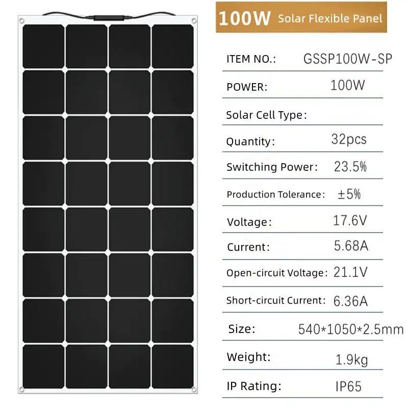 Outdoor Portable 100 watt Folded Mono Foldable 100w Folding Solar Panel