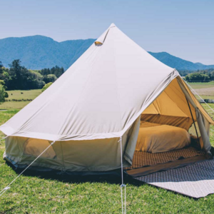 outdoor camping cotton canvas yurt tent with wood stove jack