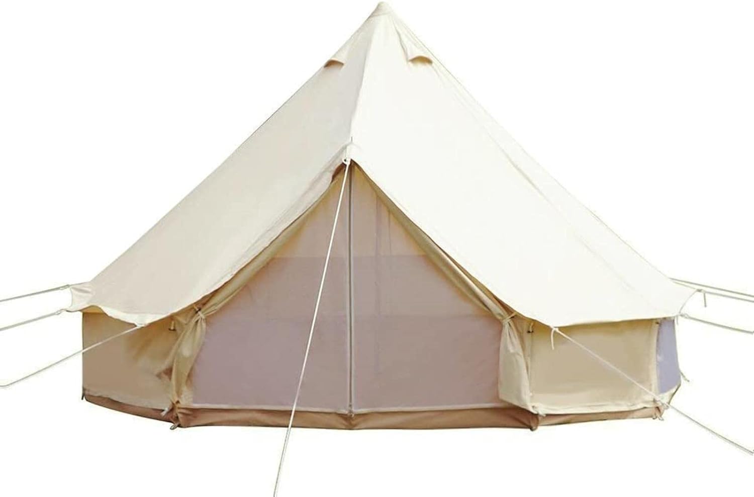 outdoor camping cotton canvas yurt tent with wood stove jack