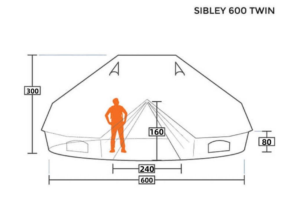 3Door 4M*6M Glamping Tents For Camping