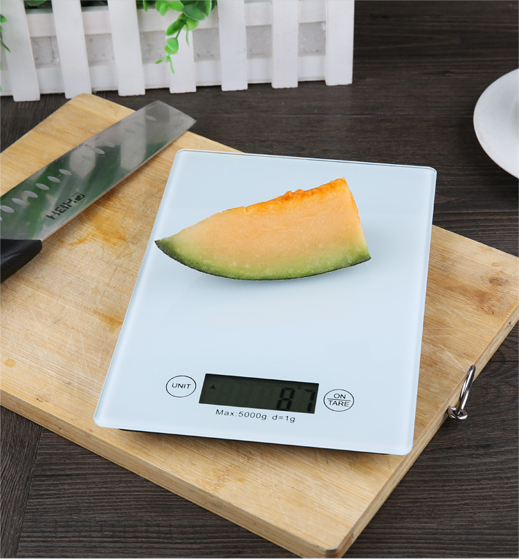 Lcd platform stainless steel 5kg weight measuring electronic weighing digital food kitchen scale