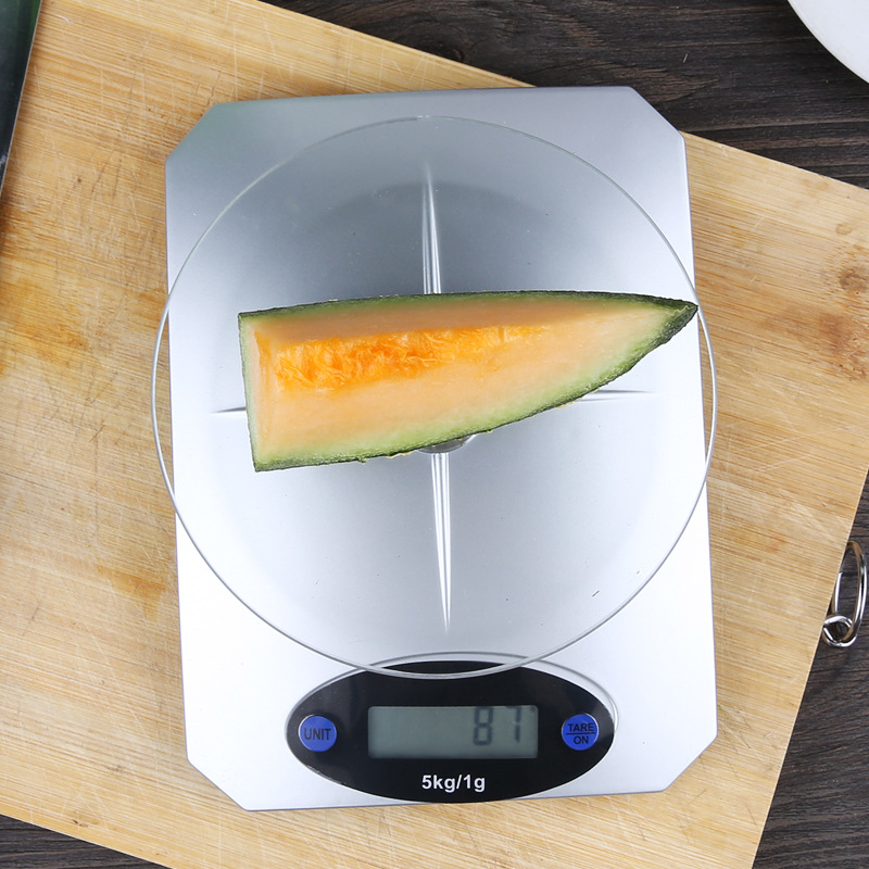 Kitchen Food Scale Household Scales Tempered Glass with Tray Weight Measuring