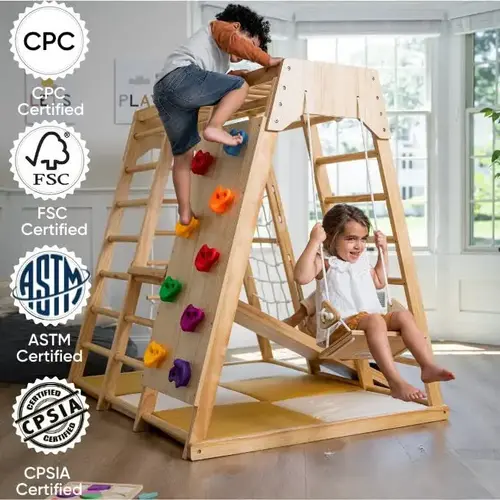 wood toddler climbing toys indoor