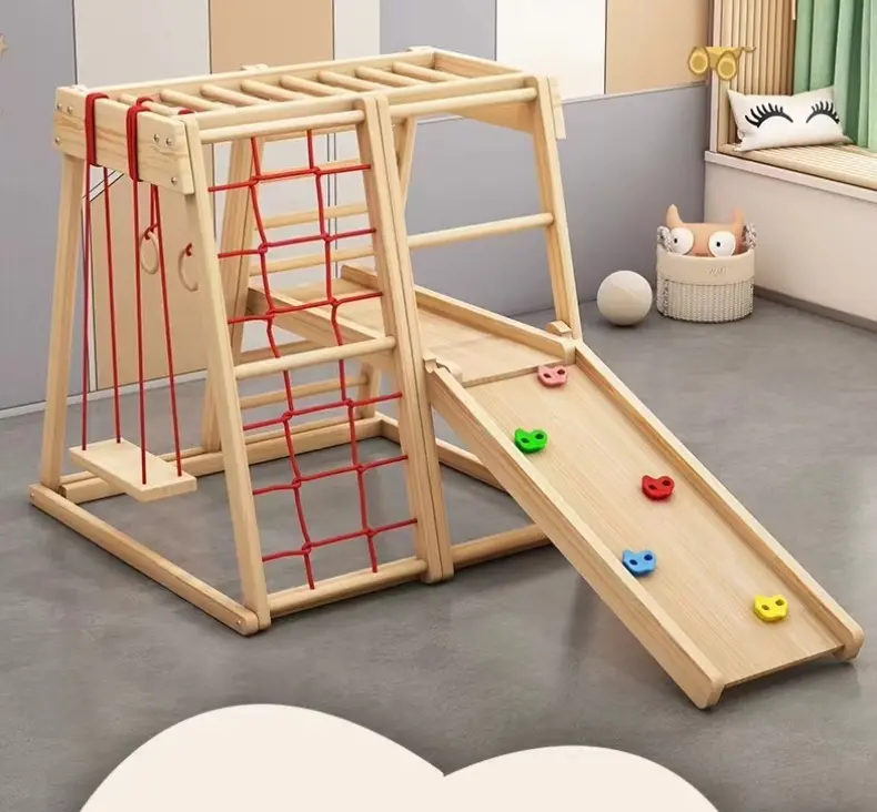 wood toddler climbing toys indoor