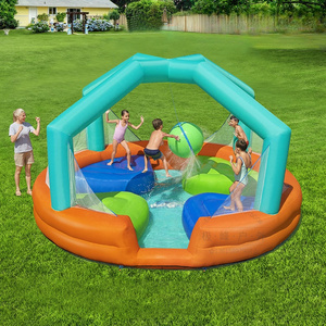 outdoor inflatable bouncy castle with swimming pool for kids play ground