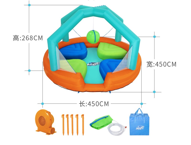 outdoor inflatable bouncy castle with swimming pool for kids play ground