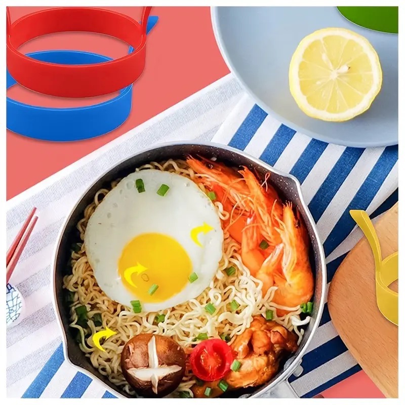 Kitchen Cooking Silicone Fried Oven Poacher Pancake Egg Poach Ring Mould