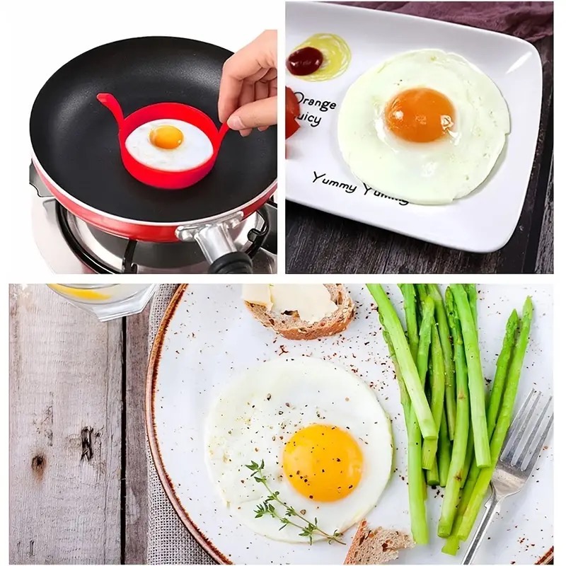 Kitchen Cooking Silicone Fried Oven Poacher Pancake Egg Poach Ring Mould