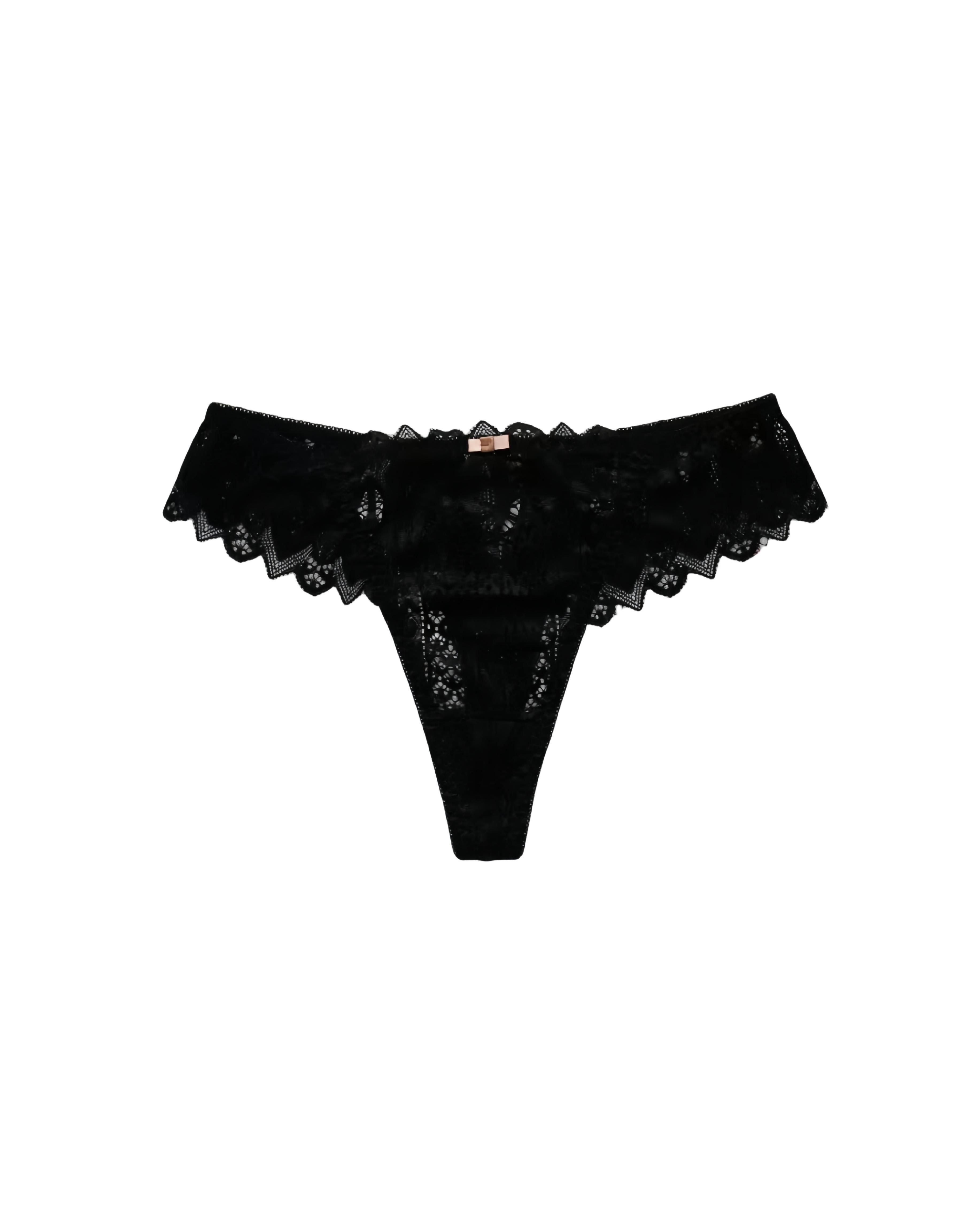 Sexy Floral Lace Thongs, Hollow Out Intimates Panties, Women's Lingerie & Underwear
