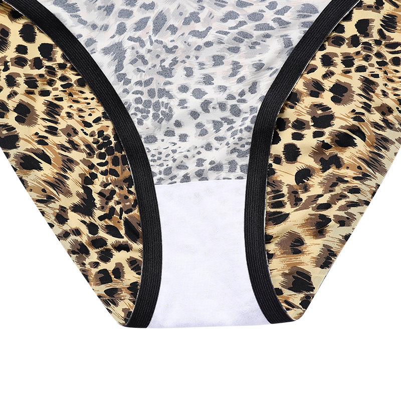 Sexy Seamless Leopard Print Thongs Panties, Women's Underwear & Lingerie