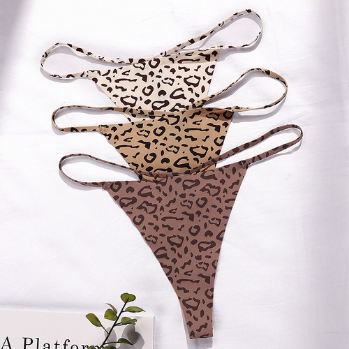 Sexy leopard print thongs, women's panties and underwear