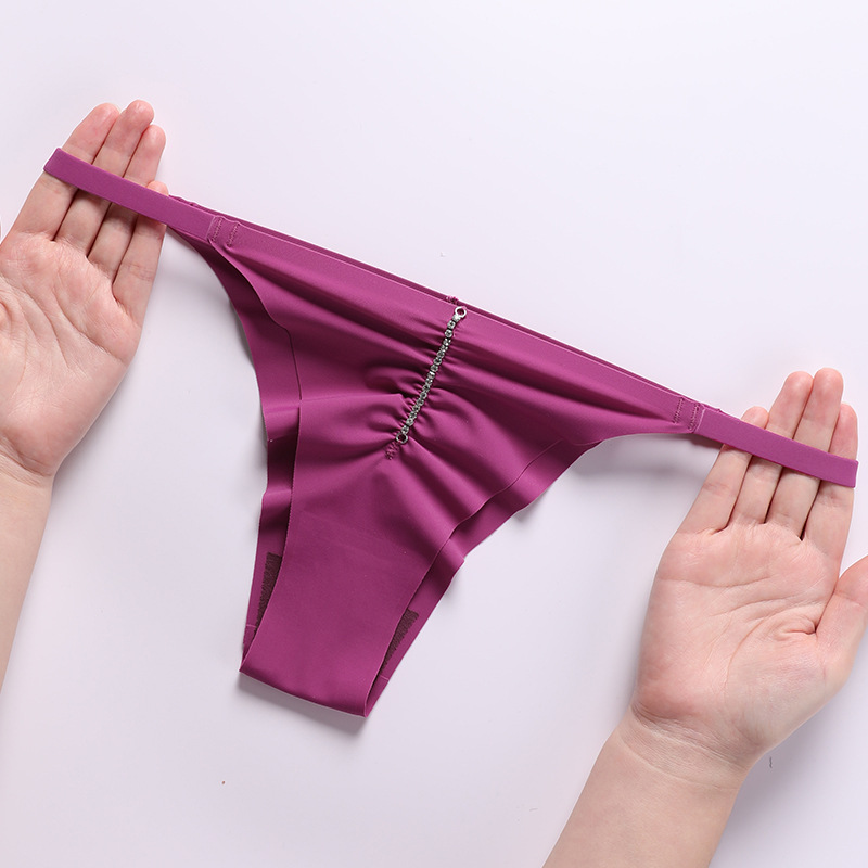 Pleated satin thongs, women's briefs and underwear