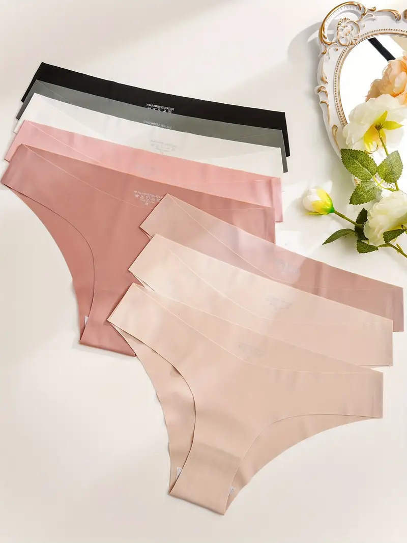 Seamless Bikini Panties, Comfortable Invisible Intimates Panties, Women's Lingerie & Underwear