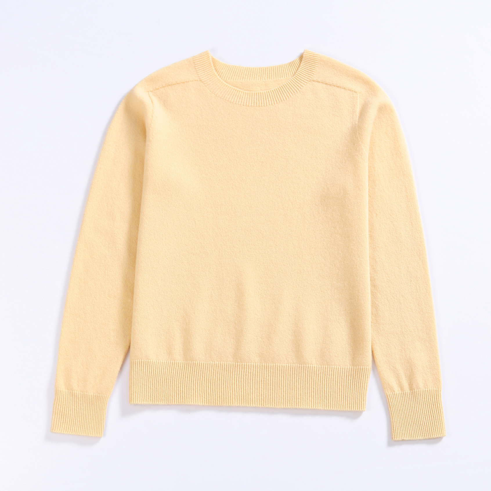 Wholesale Popular Women Classic Fashion Crew-Neck Merino Wool Jumper Sweater