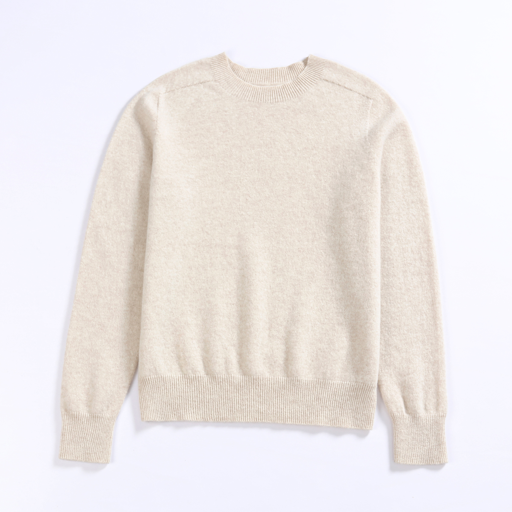 Wholesale Popular Women Classic Fashion Crew-Neck Merino Wool Jumper Sweater