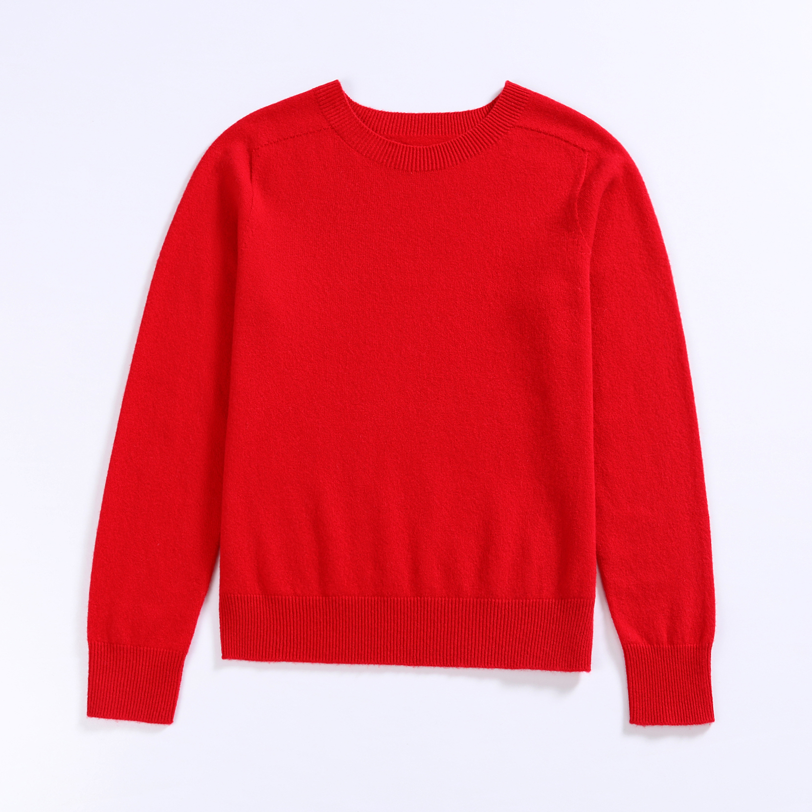 Wholesale Popular Women Classic Fashion Crew-Neck Merino Wool Jumper Sweater