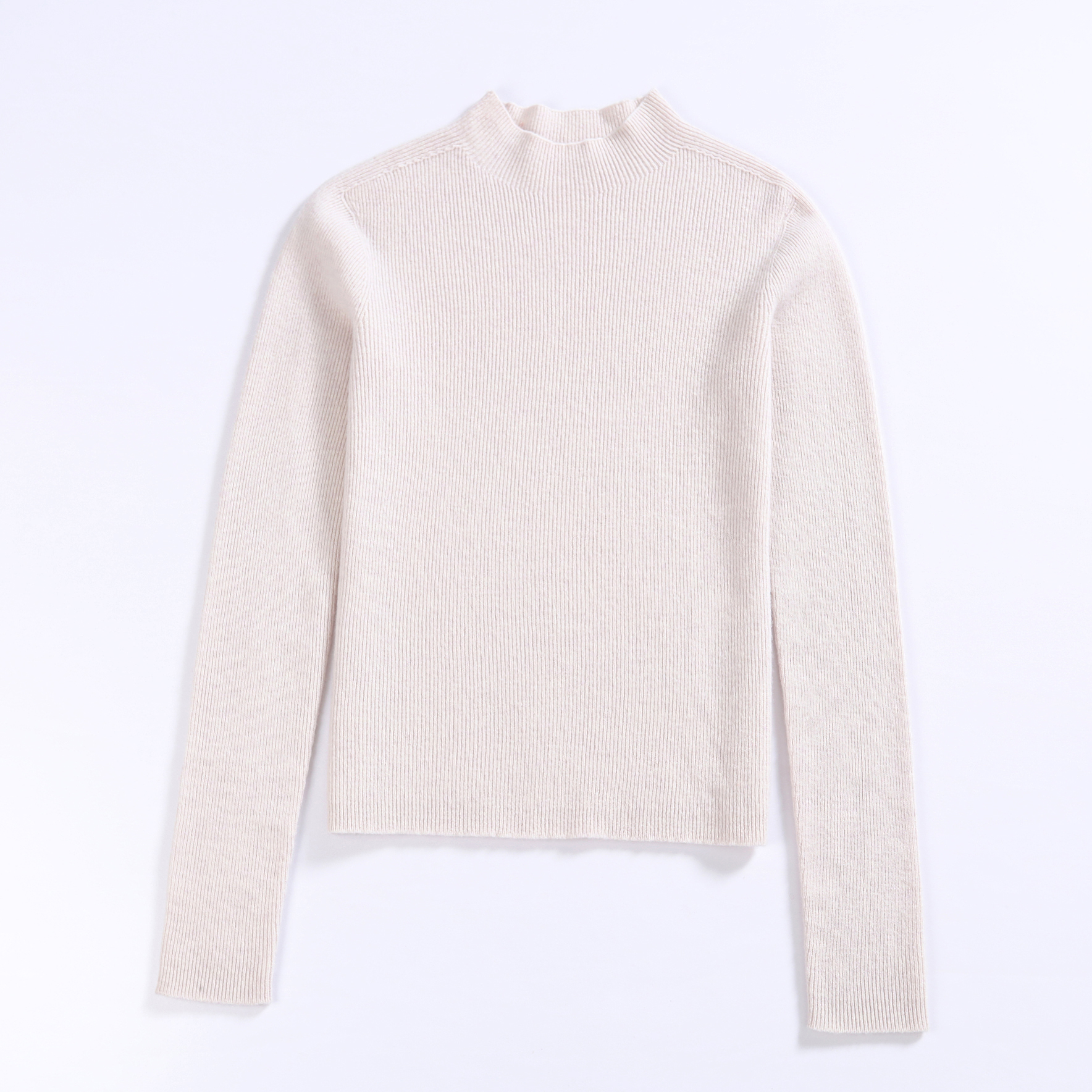 Women's Supersoft Long-Sleeve Wool Knitted Crewneck Sweater