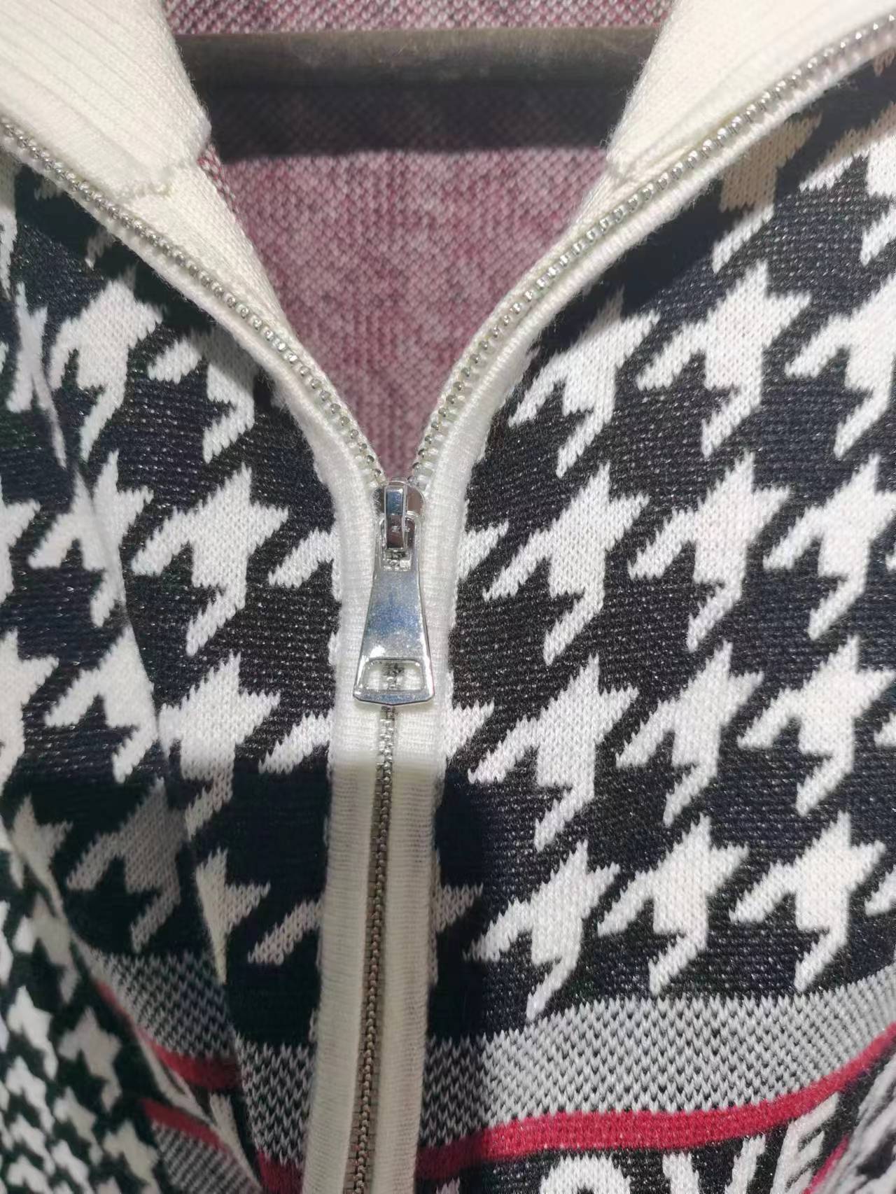 Women'S Front Zipper Knitted Sweater