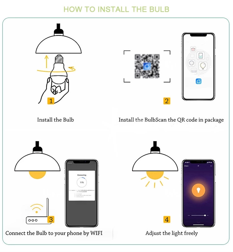 Ctorch Alexa And Google Home Hot Sale Oem Odm Led Bulbs Wholesale Wifi Light Bulb 9w Wifi Smart Led Bulb Lights Rgb Lamp