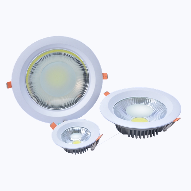 Ctorch factory wholesale High Quality Pc Aluminum Glass Housing Indoor Lighting Cob 7w 10w 20w 30w Recessed Led Down Light