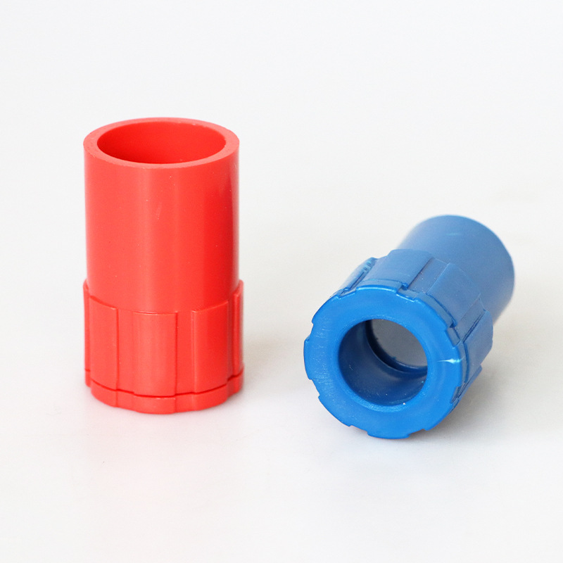 Pvc Red Blue Plastic Wire Tube Cup Comb Lock Lock Female Threading Pipe