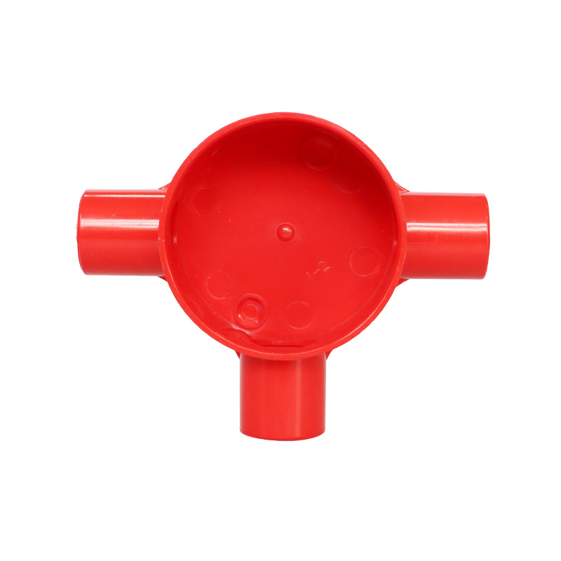 Pvc Two Fork With Cover Round Box Three Or Four Fork Round Octagonal Box Pipe Fittings Embedded Pipe Box