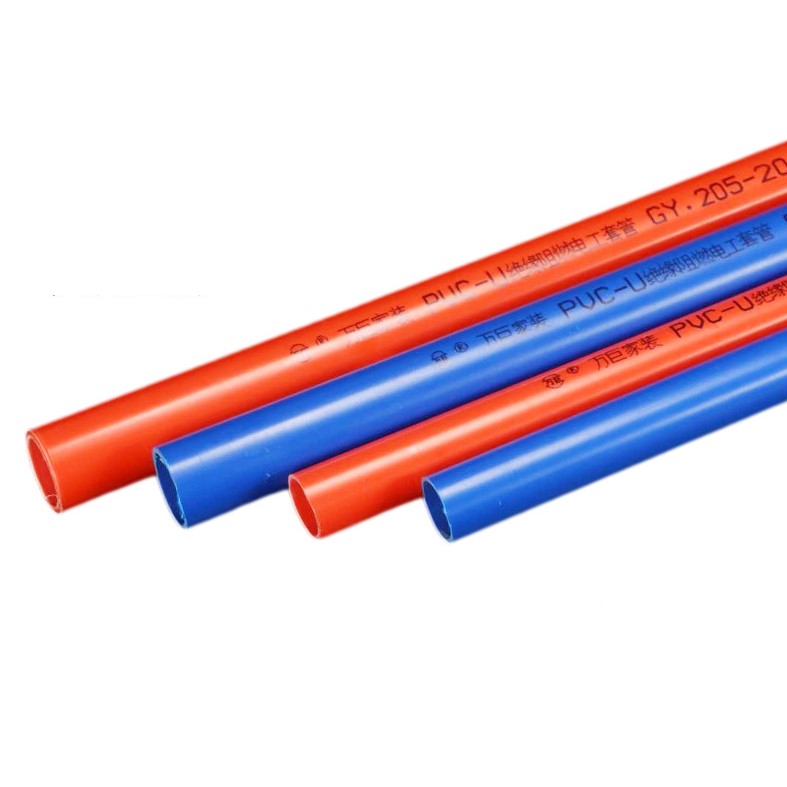Flame Retardant Wire Pipe Pvc Red And Blue Wire Pipe Home Improvement Wire Pipe Insulation Pvc Wire Pipe