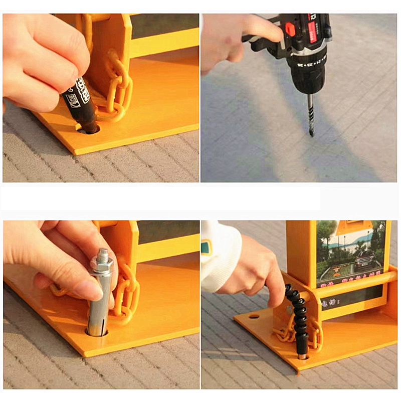 Waterproof Private T type Manual Car Space Parking Lot Of Private Lock Barrier